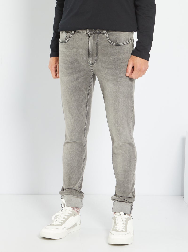 Jean skinny L34 Gris - Kiabi