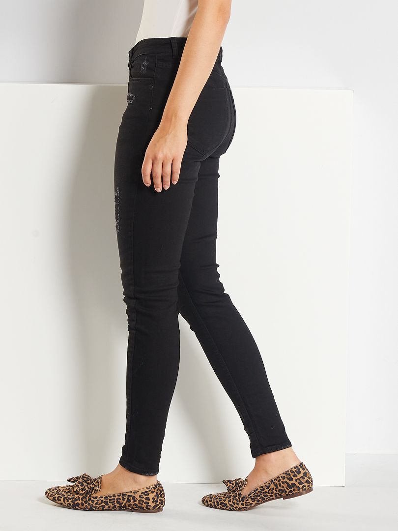 Jean Skinny Femme Personal Identity - Taille 3 - Noir Et Gris - Coton (Très Bon État)