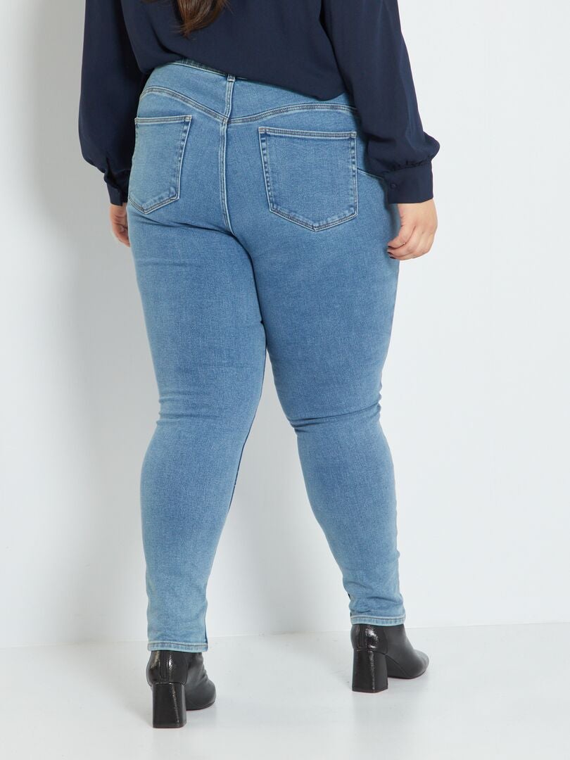 Jean Femme Newplay Skinny Turn Ups - Taille 30, Longueur Jambe 31 - Bleu Moyen Délavé - Occasion Très Bon état