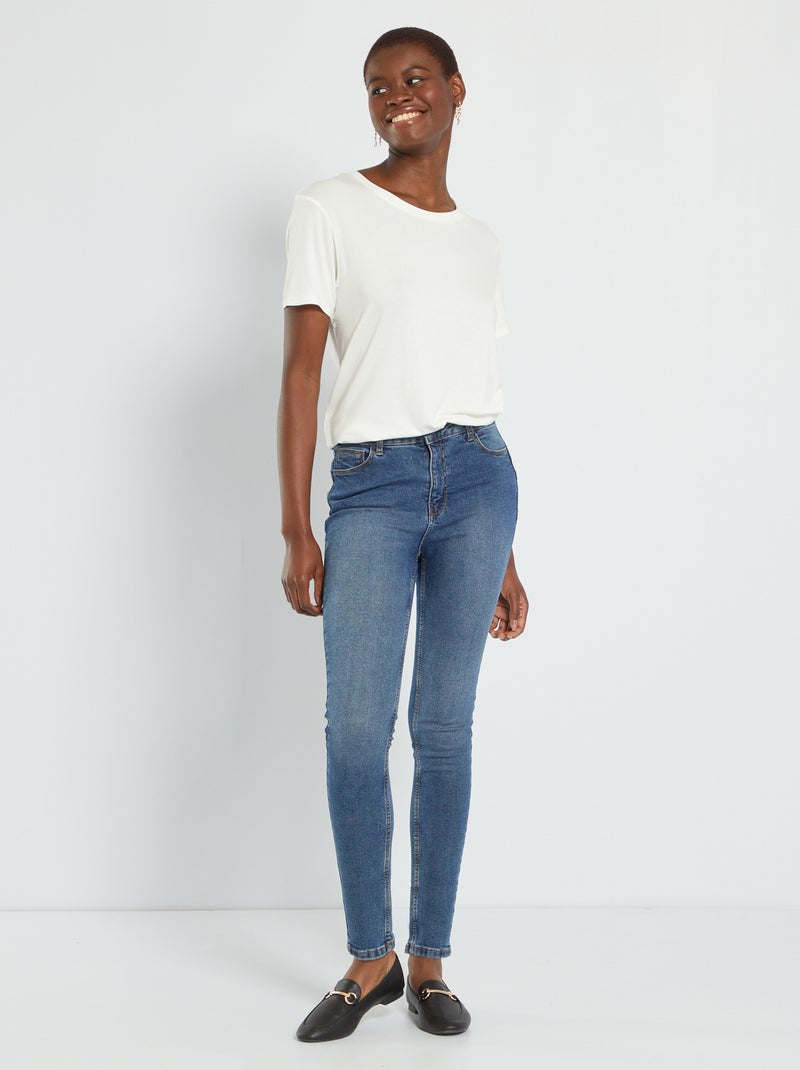 Jean skinny push up L28 Stone - Kiabi