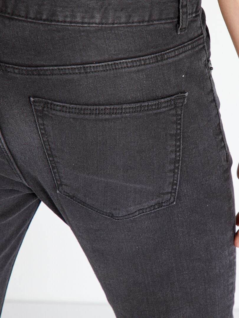 Jean skinny stretch - L30 Noir délavé - Kiabi