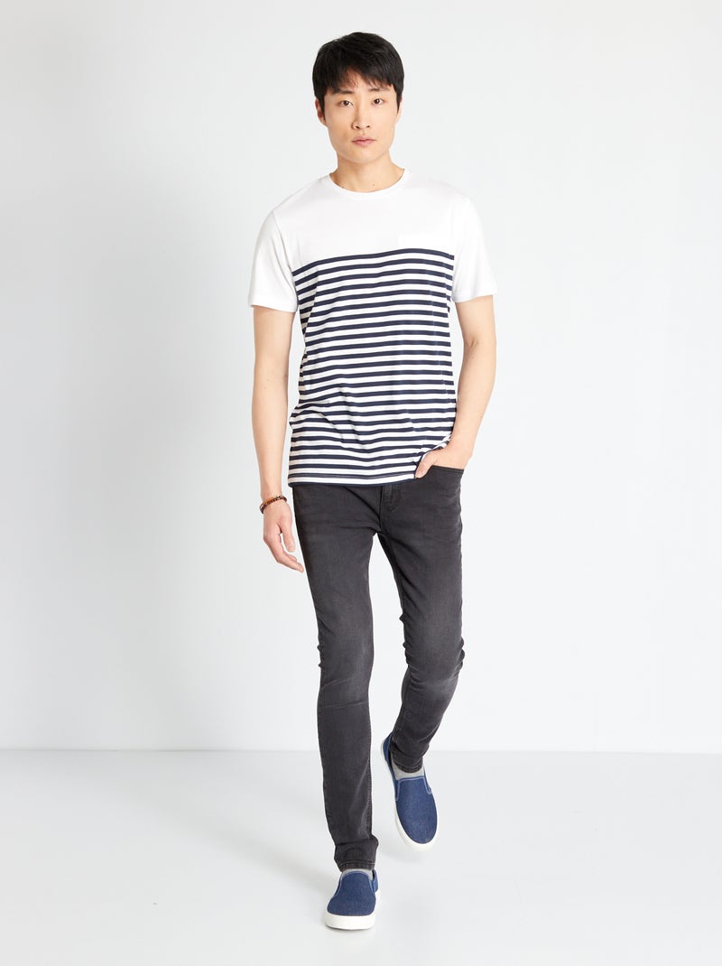 Jean skinny stretch - L30 Noir délavé - Kiabi