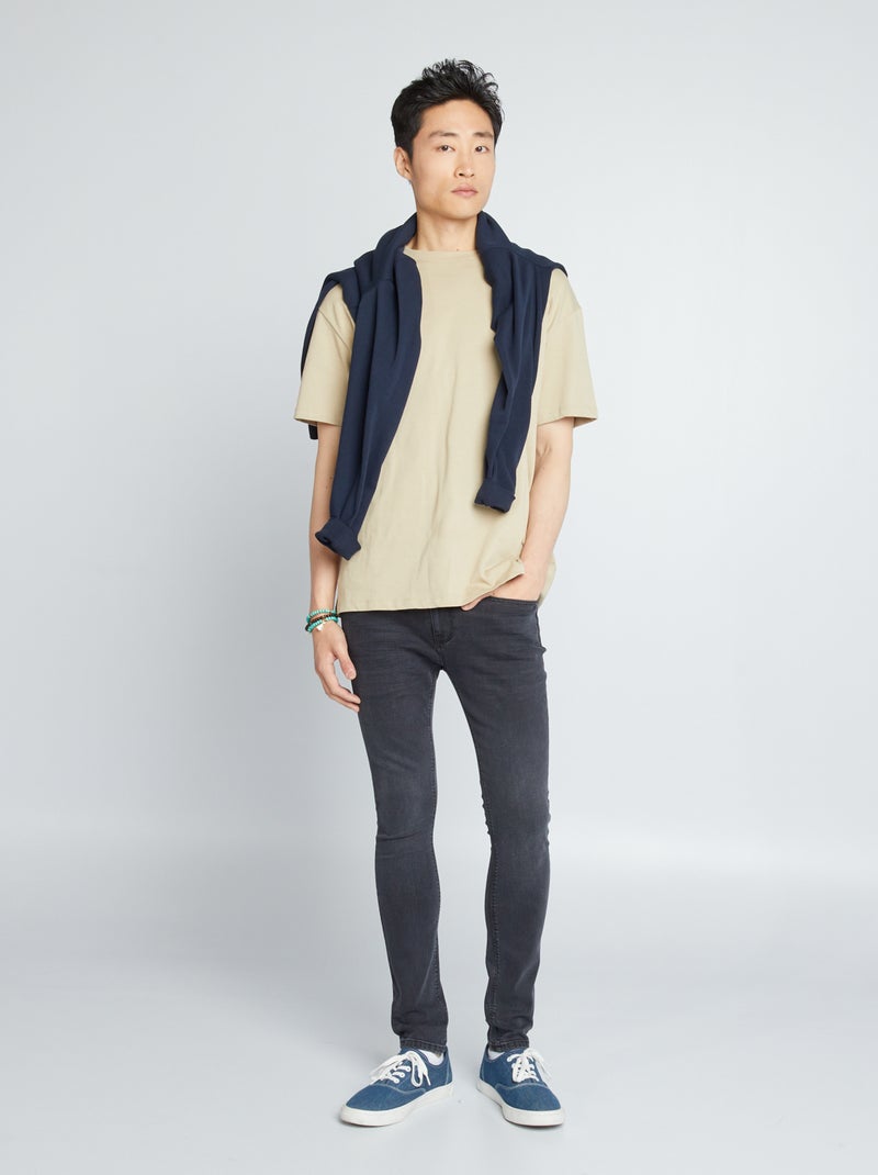 Jean skinny stretch - L32 Gris - Kiabi