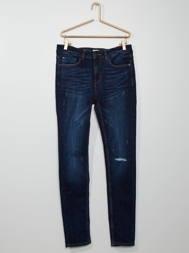 Jean skinny stretch destroy bleu - Kiabi
