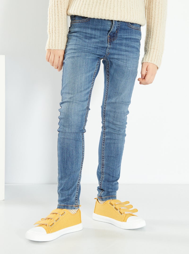 Jean skinny stretch résistant bleu brut - Kiabi