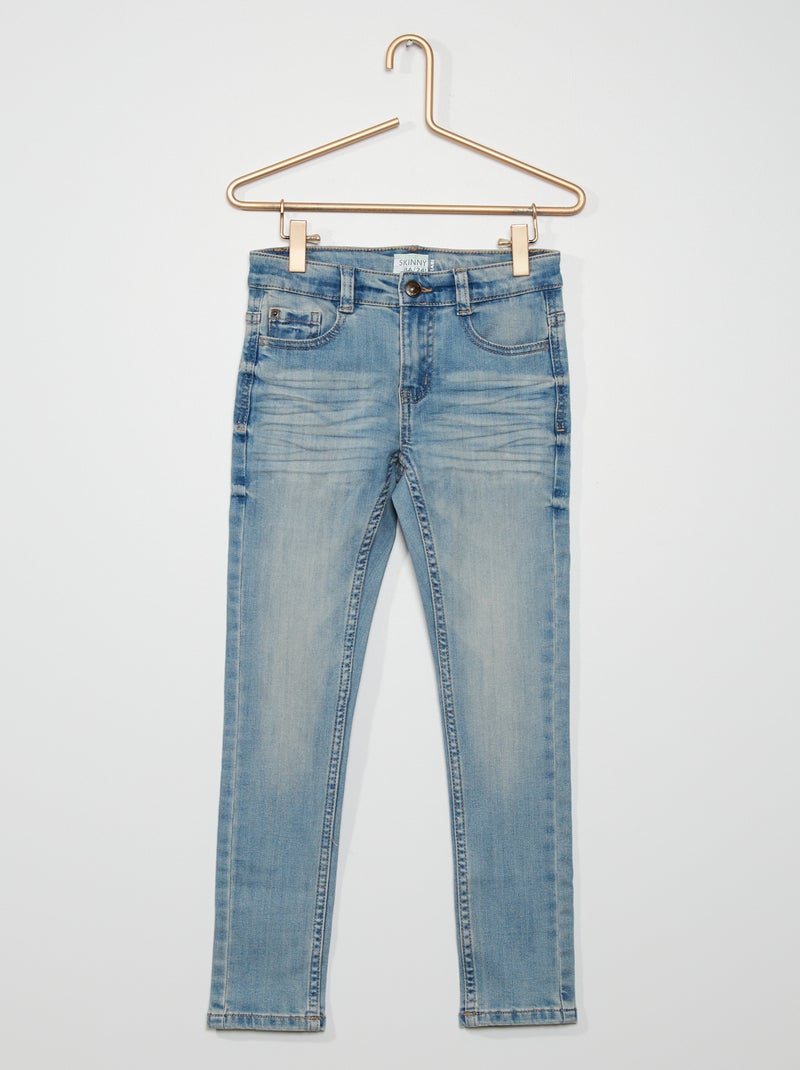 Jean skinny stretch résistant bleu stone - Kiabi