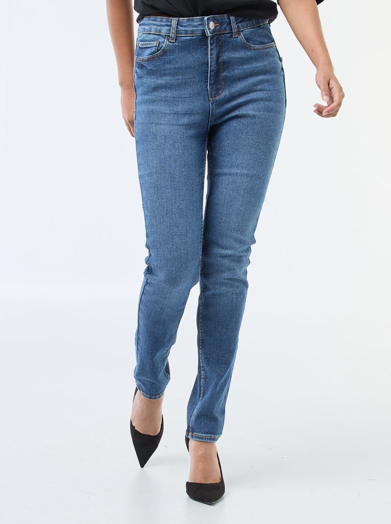 Jean skinny taille haute - L30 Bleu - Kiabi