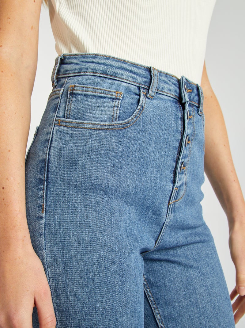 Jean skinny taille haute Bleu - Kiabi