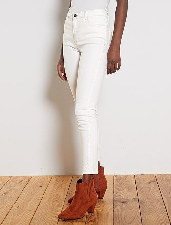 Jean skinny taille haute longueur 28 - Kiabi
