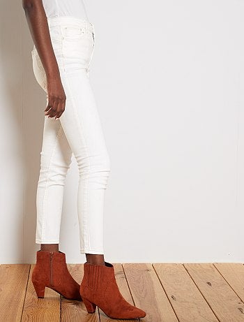 Jean skinny taille haute longueur 28 - Kiabi