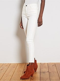 Jean skinny taille haute longueur 28 - Kiabi