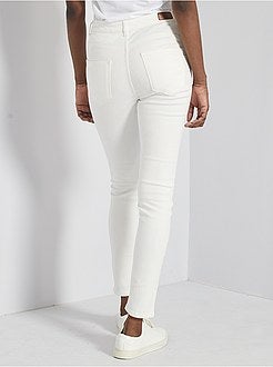 Jean skinny taille haute longueur 28 - Kiabi