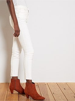 Jean skinny taille haute longueur 28 - Kiabi