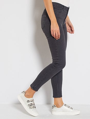 Jean skinny taille haute longueur 28 - Kiabi