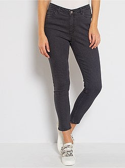 Jean skinny taille haute longueur 28 - Kiabi