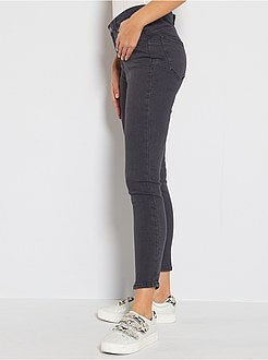 Jean skinny taille haute longueur 28 - Kiabi