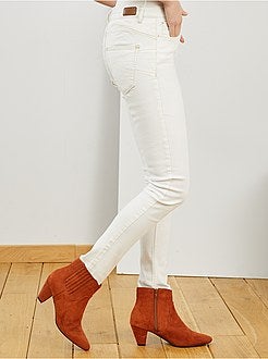Jean skinny taille haute longueur US 30 - Kiabi