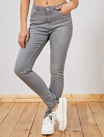 Jean skinny taille haute longueur US 30 - Kiabi