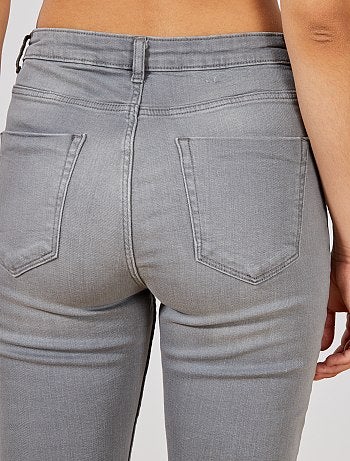 Jean skinny taille haute longueur US 30 - Kiabi