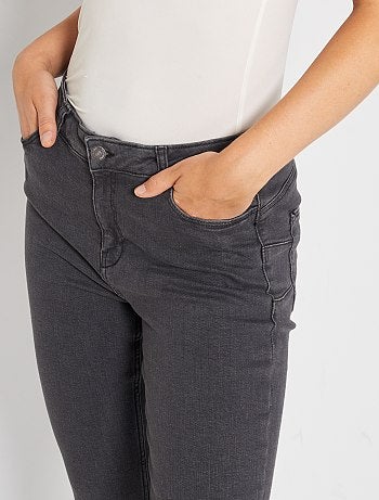 Jean skinny taille haute longueur US 30 - Kiabi