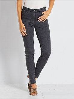 Jean skinny taille haute longueur US 30 - Kiabi