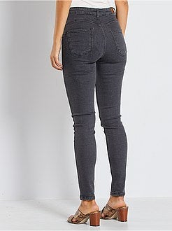 Jean skinny taille haute longueur US 30 - Kiabi