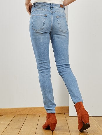 Jean skinny taille haute longueur US 30 - Kiabi