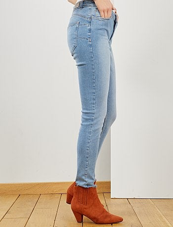 Jean skinny taille haute longueur US 30 - Kiabi