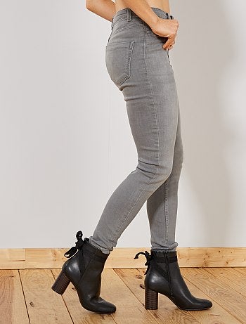 Jean skinny taille haute longueur US28 - Kiabi