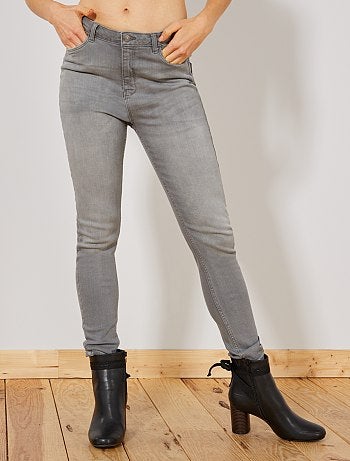 Jean skinny taille haute longueur US28 - Kiabi