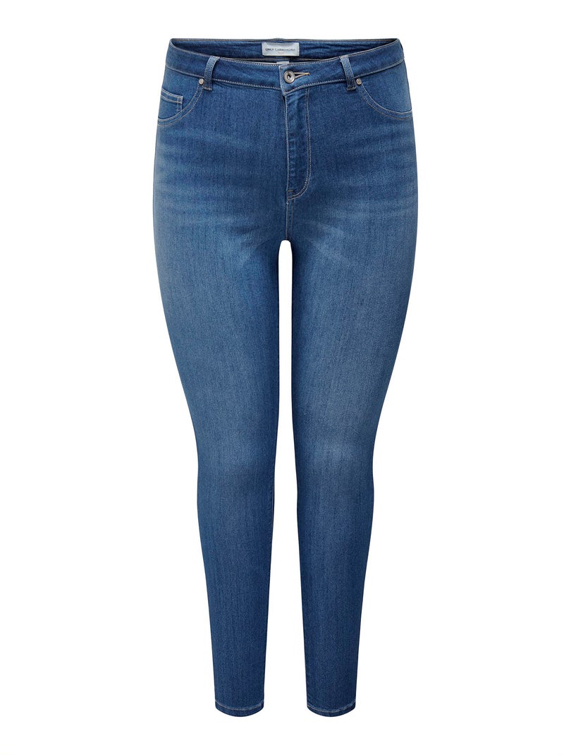 Jean skinny taille haute 'Only Carmakoma' Bleu - Kiabi