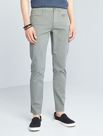 Jean Homme DDP Jillian Droit Kaki Taille W32 - 97% Coton - Neuf Avec étiquettes