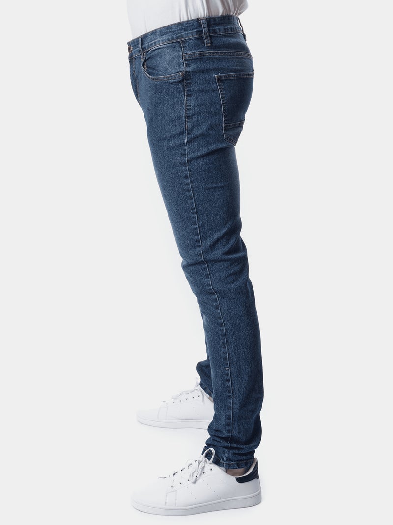 Jean slim 5 poches Bleu foncé - Kiabi