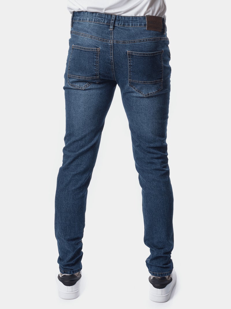 Jean slim 5 poches Bleu foncé - Kiabi