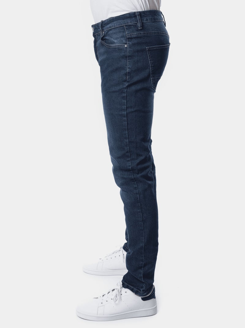 Jean slim 5 poches Bleu pétrole - Kiabi