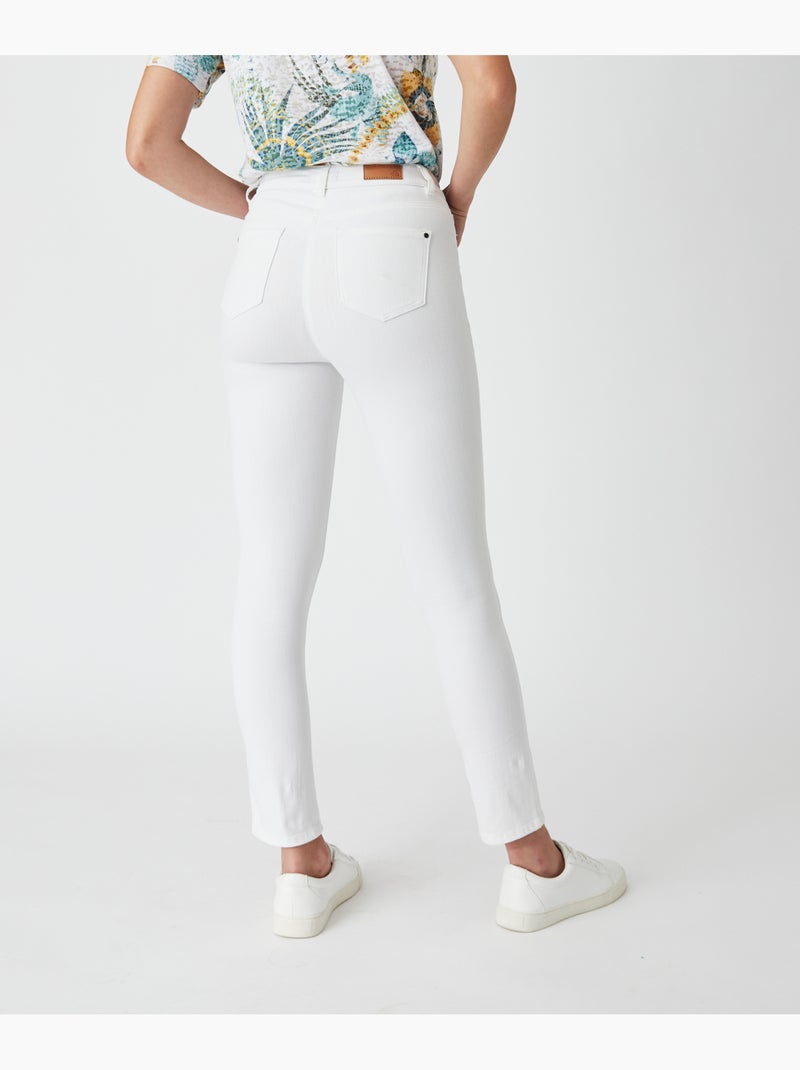 Jean slim 7/8ème 5 poches Perfect Fit by Damart - Damart Blanc Ecru - Kiabi