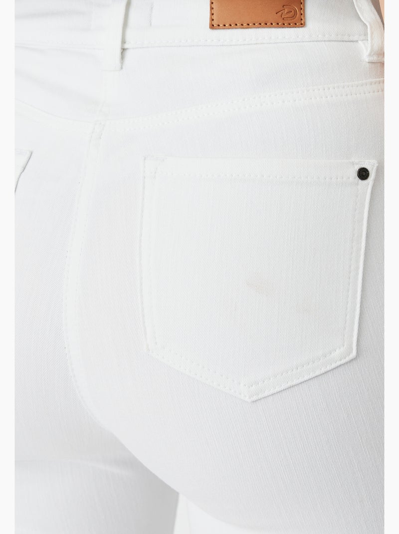 Jean slim 7/8ème 5 poches Perfect Fit by Damart - Damart Blanc Ecru - Kiabi