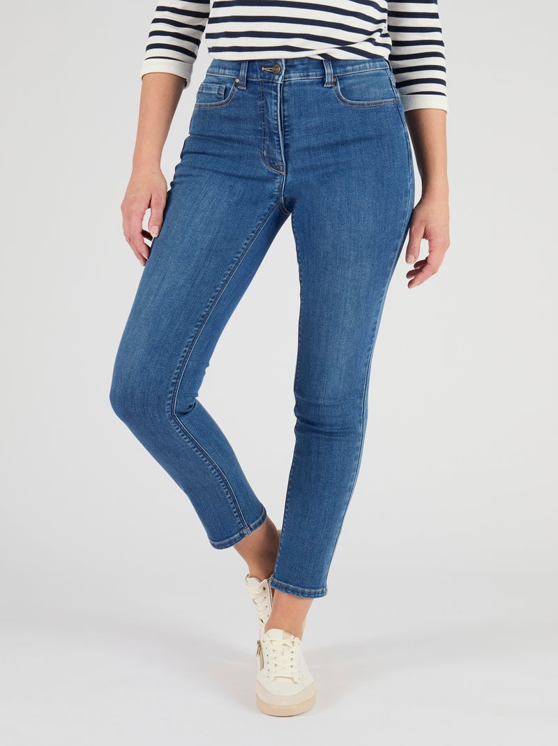 Jean slim 7/8ème 5 poches Perfect Fit by Damart - Damart Bleu - Kiabi