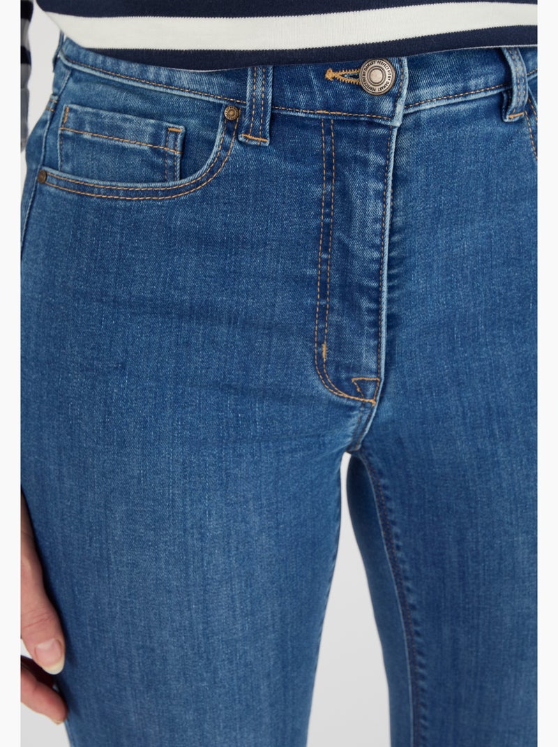 Jean slim 7/8ème 5 poches Perfect Fit by Damart - Damart Bleu - Kiabi