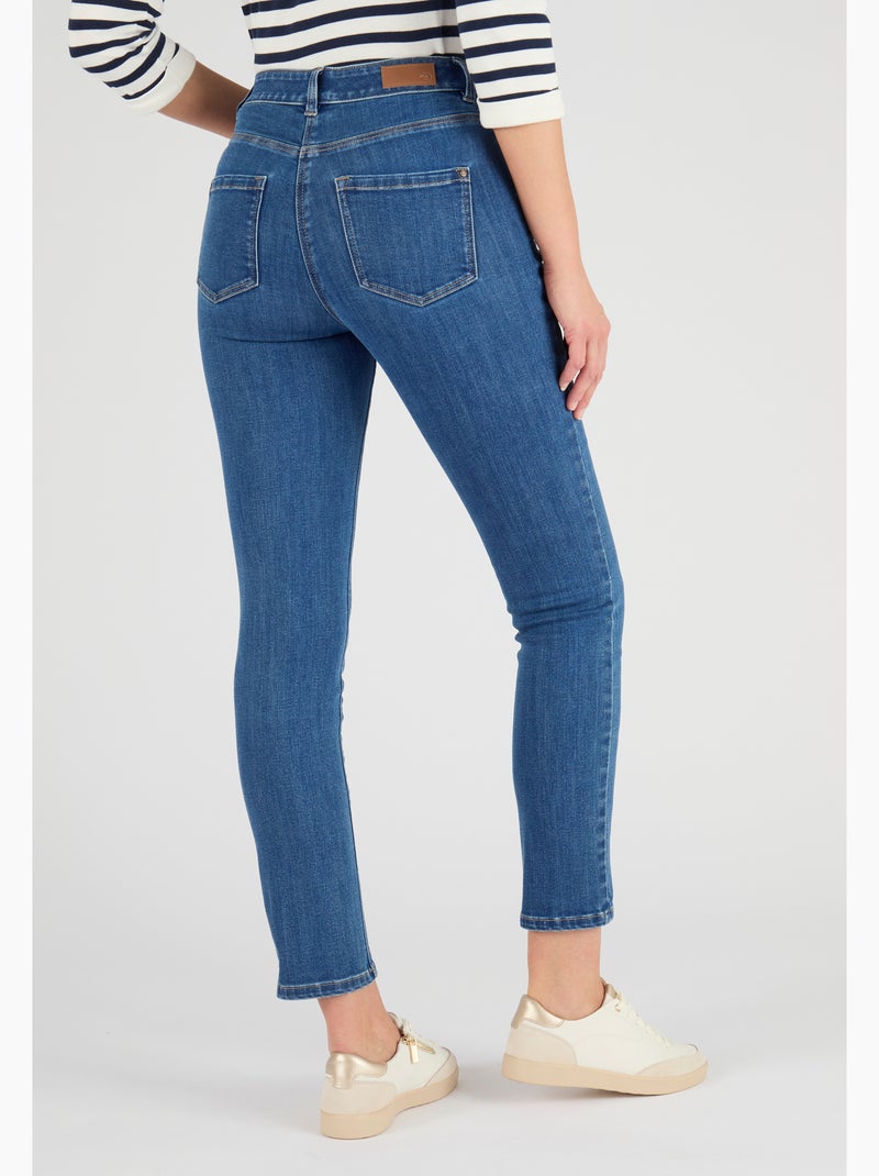 Jean slim 7/8ème 5 poches Perfect Fit by Damart - Damart Bleu - Kiabi