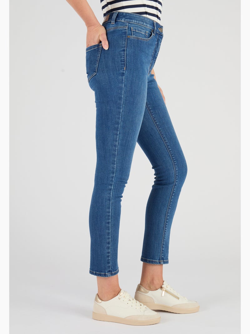 Jean slim 7/8ème 5 poches Perfect Fit by Damart - Damart Bleu - Kiabi