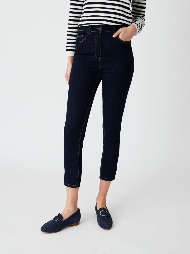 Jean slim 7/8ème 5 poches Perfect Fit by Damart - Damart Bleu foncé - Kiabi