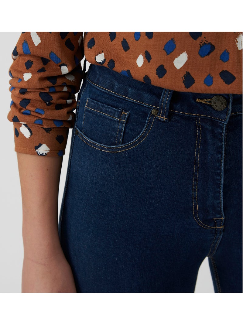 Jean slim 7/8ème 5 poches Perfect Fit by Damart - Damart Bleu marine - Kiabi