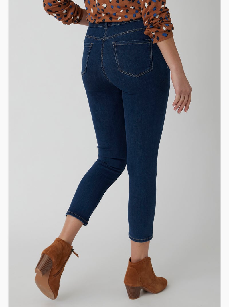 Jean slim 7/8ème 5 poches Perfect Fit by Damart - Damart Bleu marine - Kiabi