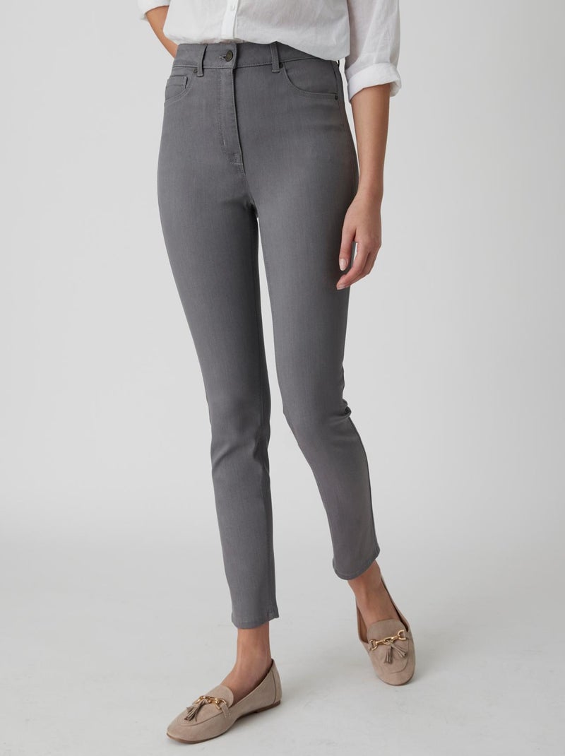 Jean slim 7/8ème 5 poches Perfect Fit by Damart - Damart Gris - Kiabi