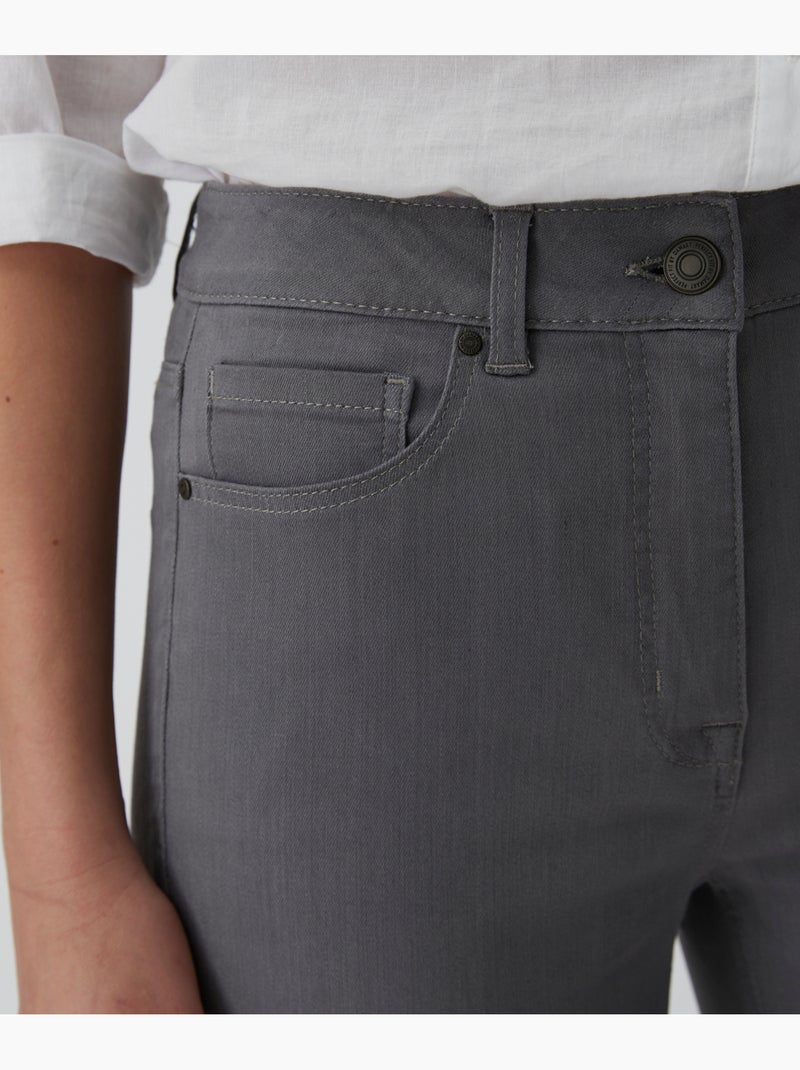 Jean slim 7/8ème 5 poches Perfect Fit by Damart - Damart Gris moyen - Kiabi