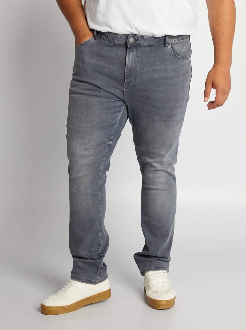 Jean slim à 5 poches - L32 Gris - Kiabi