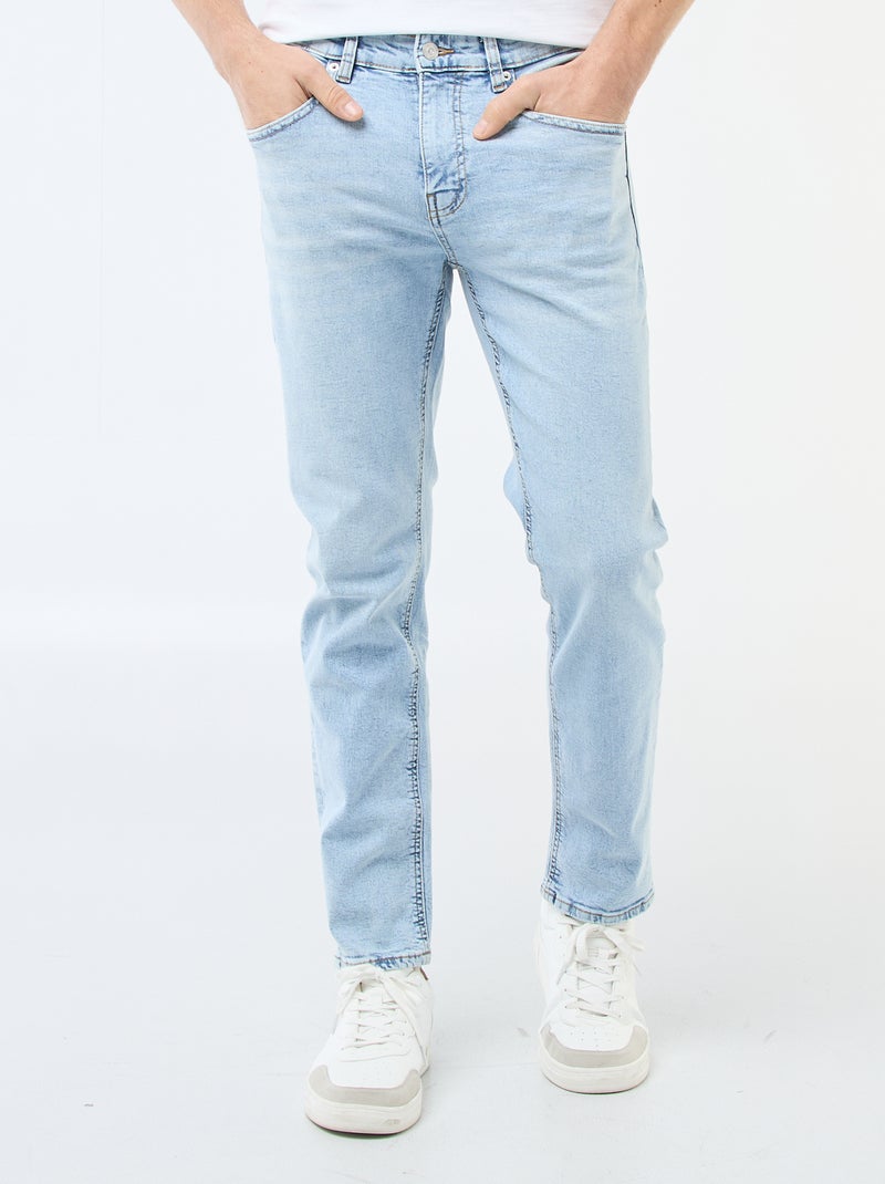 Jean slim à 5 poches - L34 Bleu - Kiabi