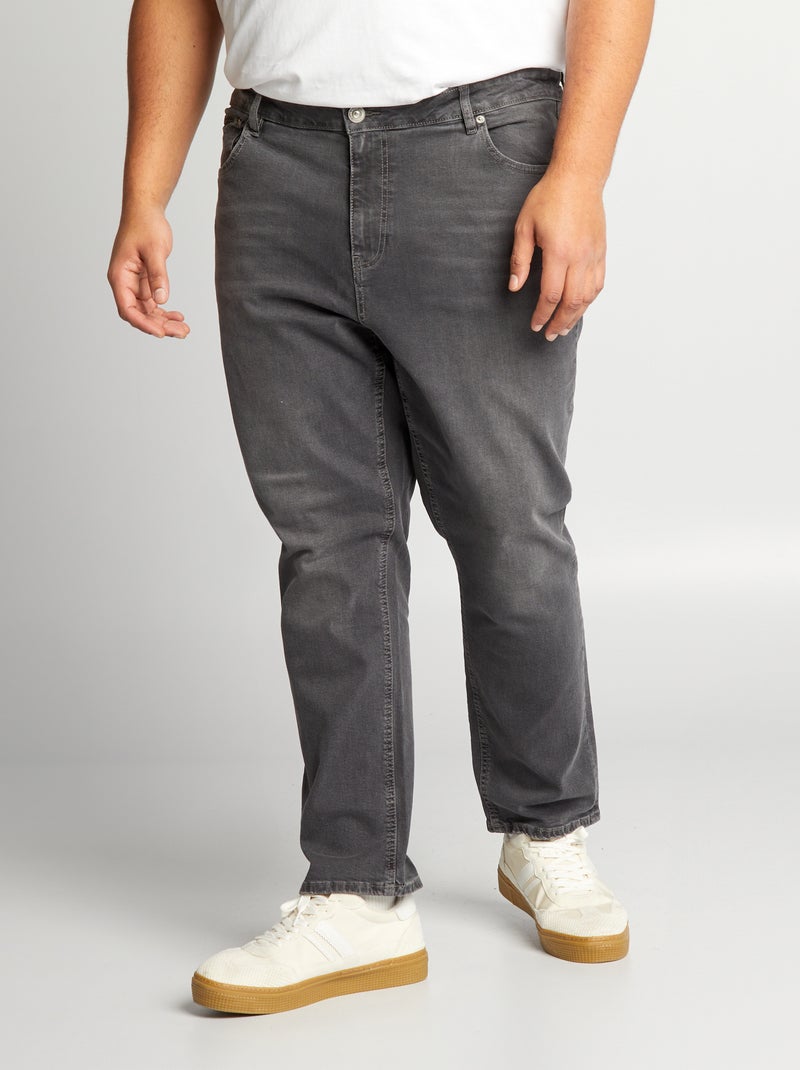 Jean slim à 5 poches - L34 Gris - Kiabi
