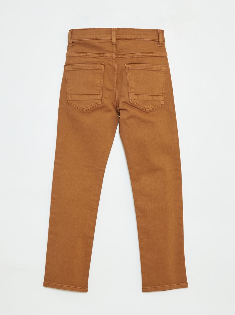 Jean slim à 5 poches Beige - Kiabi